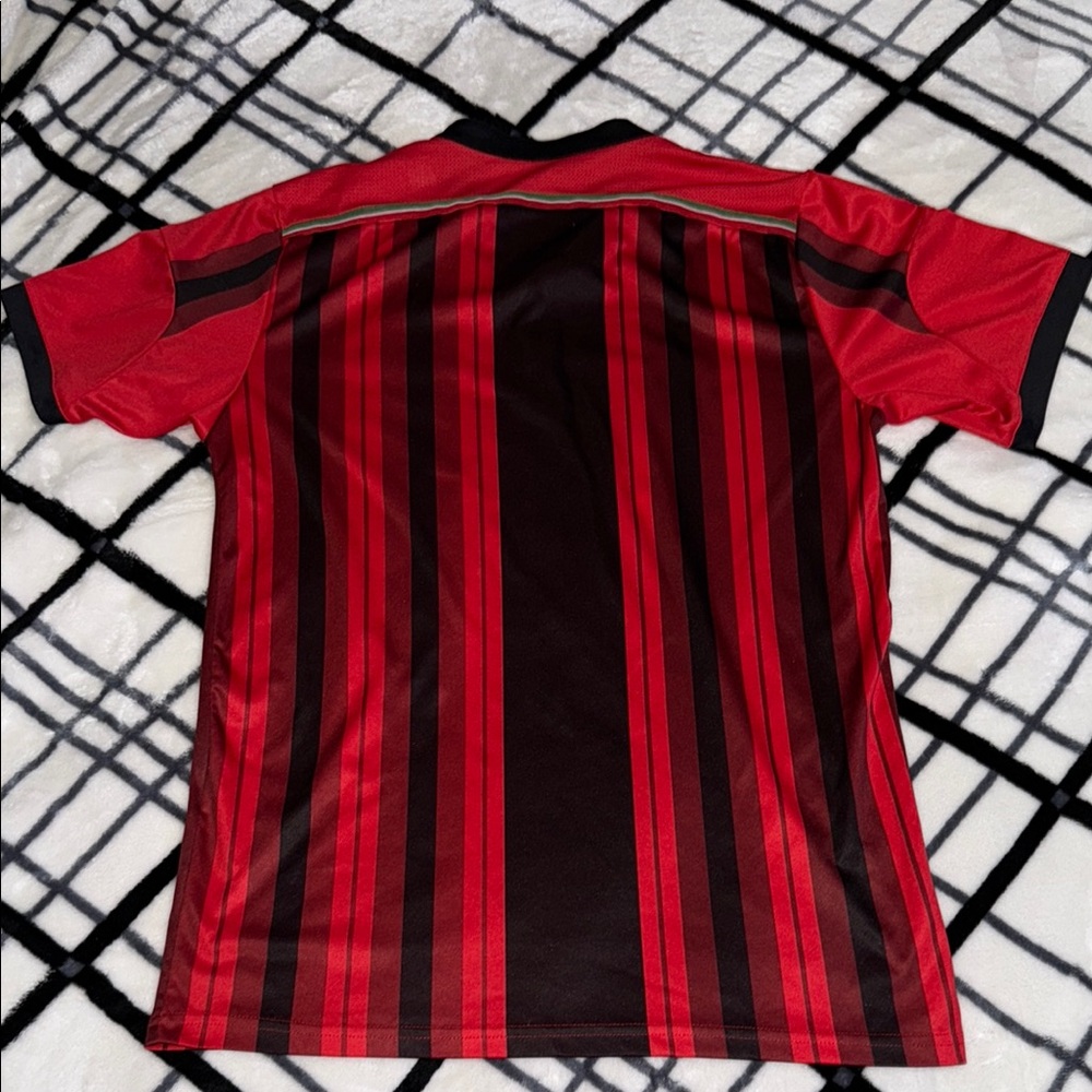 Adidas Red and Black Soccer Jersey with White Accents - Picture 4 of 5